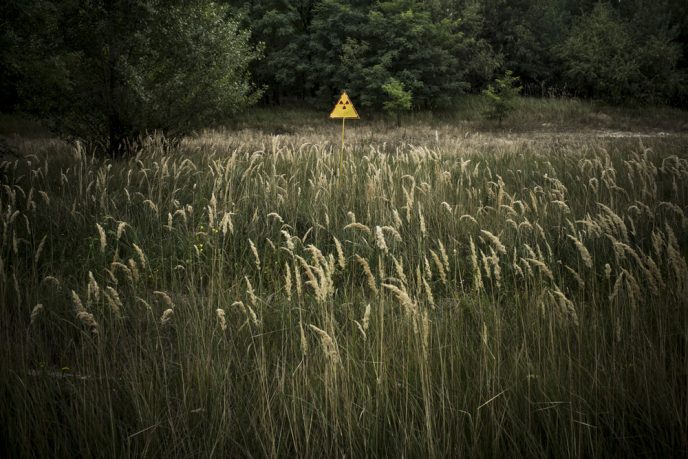 Radioactive field near Chernobyl Nuclear Power Plant