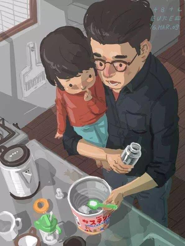 20 милых иллюстраций, которые показывают, что папа дарит любовь, а не просто жизнь