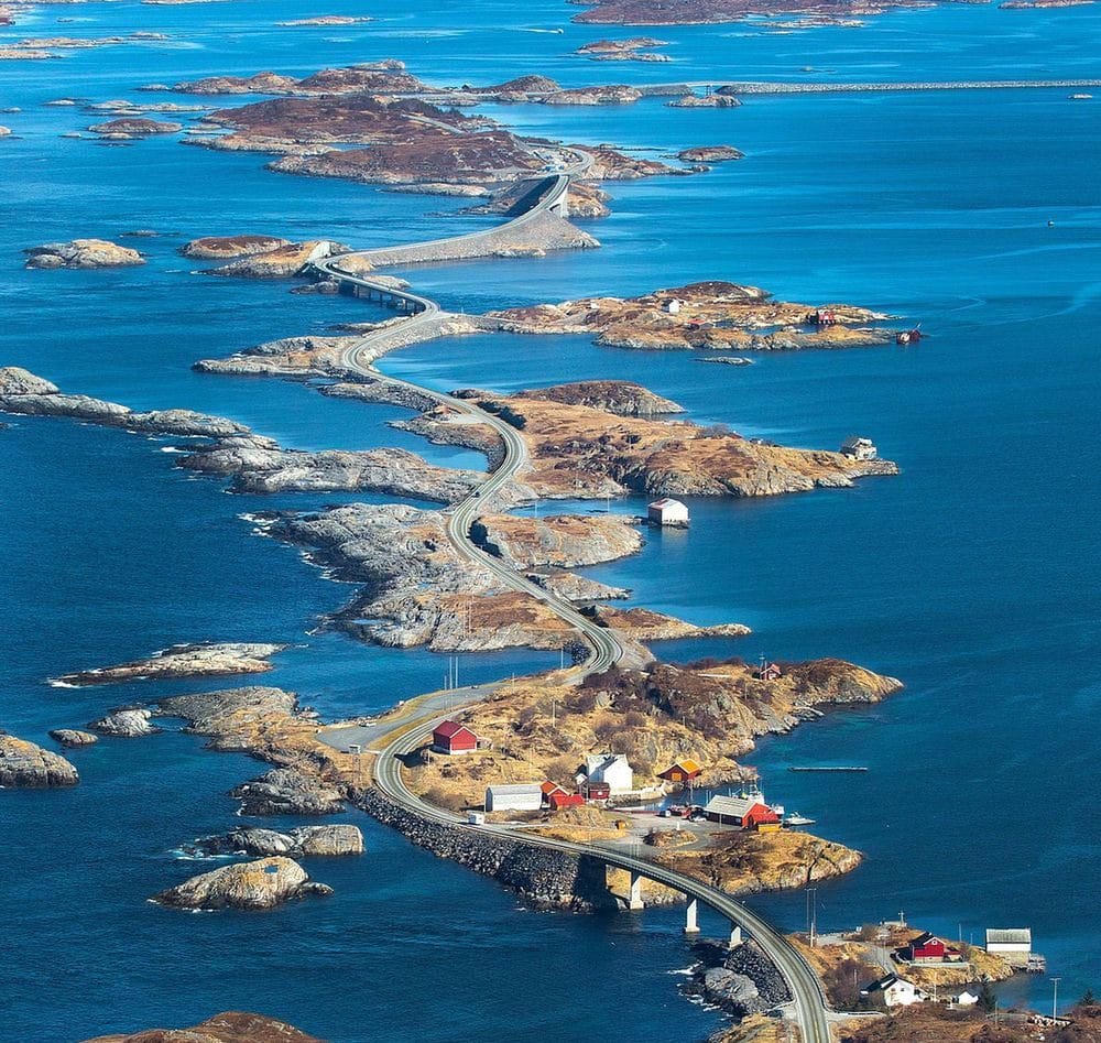 Дорога Атлантик роуд Норвегия мосты