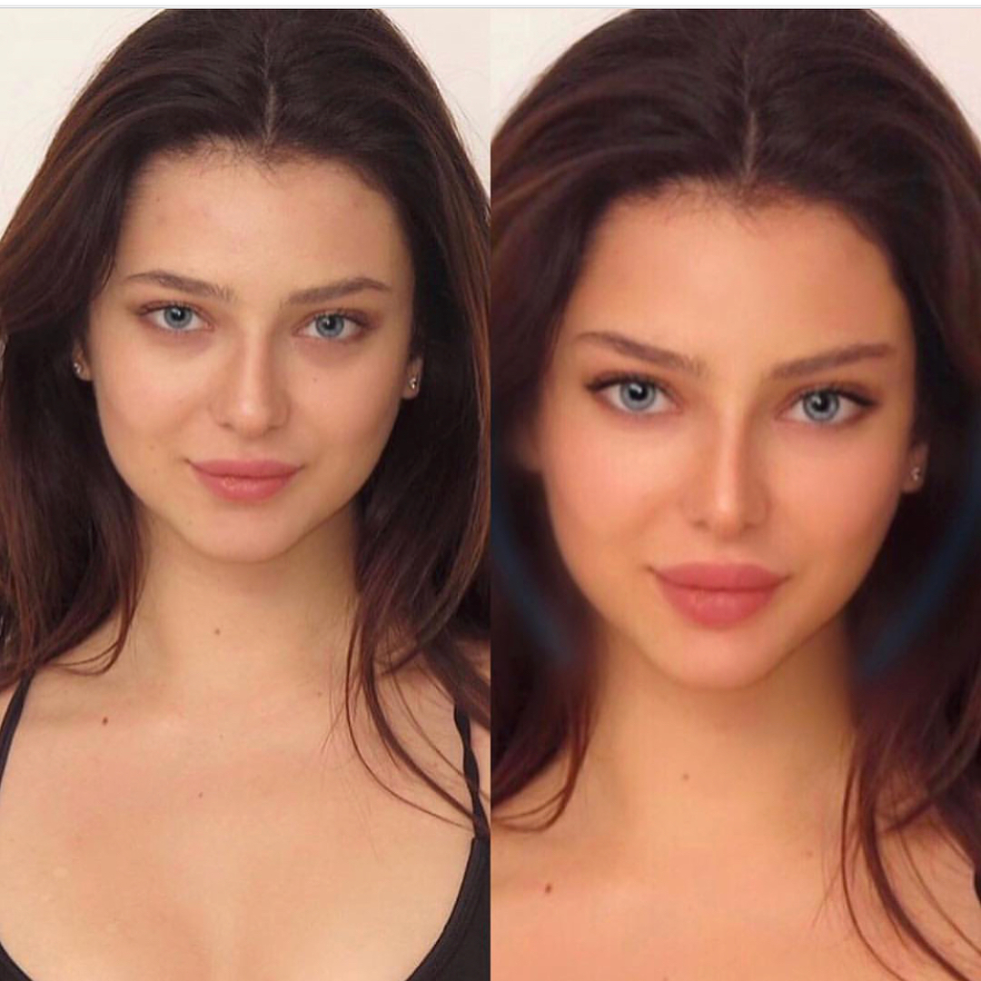 Как фильтры меняют лицо фото до и после