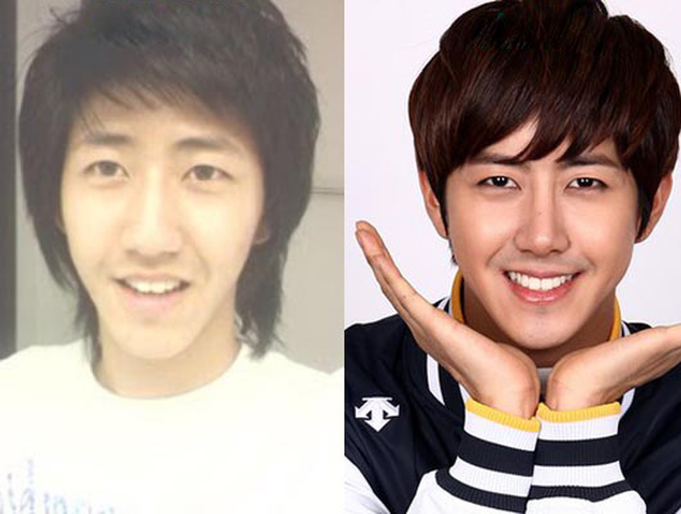 Корейские звезды до и после