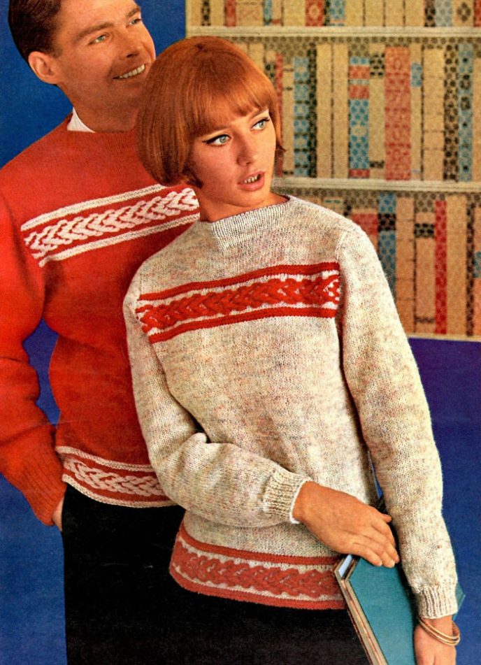 Парные наряды влюбленных, которые были популярны в 70-х.